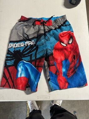 Marvel Spider-Man Red, Blue & Black Kids Swim Shorts